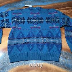 VINTAGE PENDLETON WOOL HIGH GRADE WESTERN WEAR SWEATER SZ L Aztec NEW