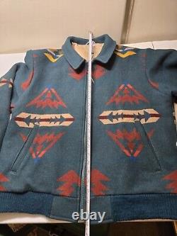 VINTAGE Pendleton Jacket Mens Large Green Western Wear Aztec Wool USA