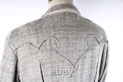 VTG 1950S Lasso Western Wear Guardsman Wool Plaid Coat Jacket Mens Size 46