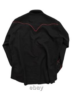 VTG 1960's H Bar C Ranchwear Rockabilly Cowboy Western Embroidered Shirt XL