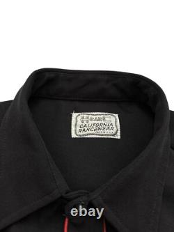 VTG 1960's H Bar C Ranchwear Rockabilly Cowboy Western Embroidered Shirt XL