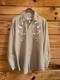 VTG 50/60's H Bar C California Ranchwear Tan Rayon Chain Stitch Western Shirt L