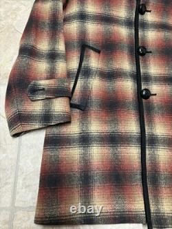 VTG 60s Pendleton Mens Heavy Wool Quilt Insulated Western Shearling Jacket Large