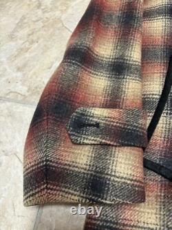 VTG 60s Pendleton Mens Heavy Wool Quilt Insulated Western Shearling Jacket Large