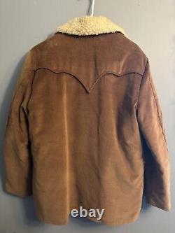 VTG 70's LEE Storm Rider Jacket Coat Size 42 R Sherpa Lined Western Style USA