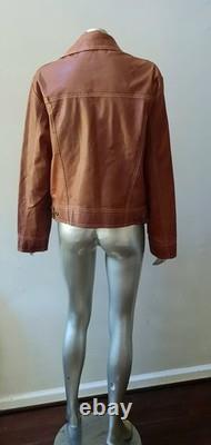 VTG 70S WESTERN TRUCKER REVERSIBLE LEATHER/SUEDE COWBOY SNAPS MEN JACKET sz L