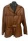 VTG 70s Deerskin Leather Jacket Fringe Western Belted Dagger Rock Brown L/XL