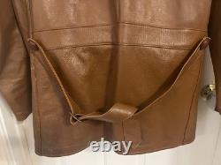 VTG 70s Deerskin Leather Jacket Fringe Western Belted Dagger Rock Brown L/XL