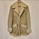 VTG 70s JCPENNEY Men's Shearling Sheepskin Leather Coat Sz 42 Rancher Western