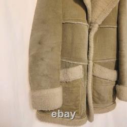 VTG 70s JCPENNEY Men's Shearling Sheepskin Leather Coat Sz 42 Rancher Western