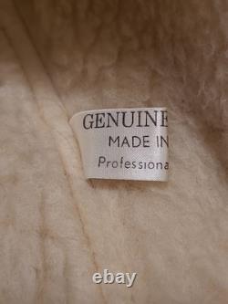 VTG 70s JCPENNEY Men's Shearling Sheepskin Leather Coat Sz 42 Rancher Western