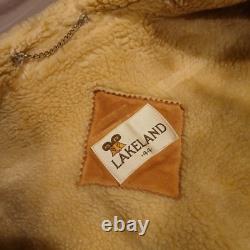 VTG 70s Lakeland Sheepskin Shearling Rancher Coat Mens 44 Large Western Marlboro
