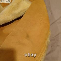 VTG 70s Lakeland Sheepskin Shearling Rancher Coat Mens 44 Large Western Marlboro