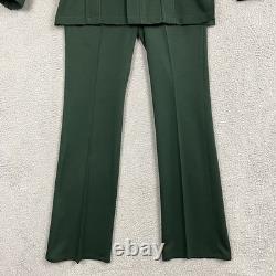 VTG 70s Lee Leisure Suit Set Mens M/L 32x35 Double Knit Pearl Snap Western Flare