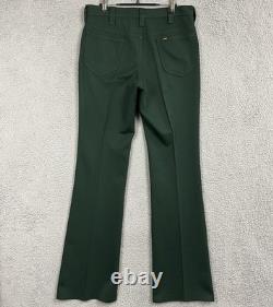 VTG 70s Lee Leisure Suit Set Mens M/L 32x35 Double Knit Pearl Snap Western Flare