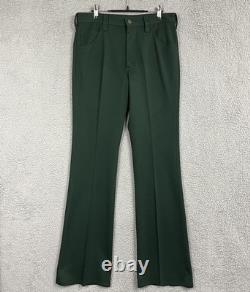 VTG 70s Lee Leisure Suit Set Mens M/L 32x35 Double Knit Pearl Snap Western Flare