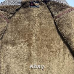 VTG 70s Pioneer Jacket Western Boho Cowboy Herringbone Wool Lined L 20x27.5