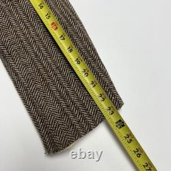 VTG 70s Pioneer Jacket Western Boho Cowboy Herringbone Wool Lined L 20x27.5