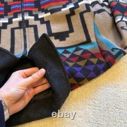 VTG 80s Pendleton High Grade Western Wear Wool Aztec Navajo Zip Up Jacket Size L
