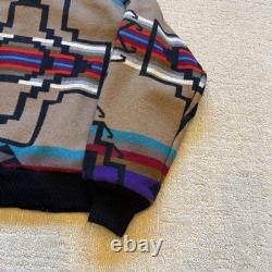 VTG 80s Pendleton High Grade Western Wear Wool Aztec Navajo Zip Up Jacket Size L