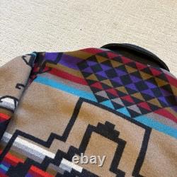 VTG 80s Pendleton High Grade Western Wear Wool Aztec Navajo Zip Up Jacket Size L