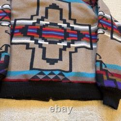 VTG 80s Pendleton High Grade Western Wear Wool Aztec Navajo Zip Up Jacket Size L