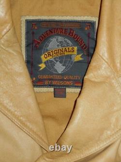 VTG 80s WESTERN TAN LEATHER FRINGE INDIAN HEAD NICKEL BUTTONS CONCHOS JACKETL