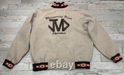 VTG Brassada Western Bomber Jacket Whispering Pines Charolais Cattle Logo XL USA