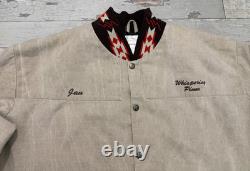 VTG Brassada Western Bomber Jacket Whispering Pines Charolais Cattle Logo XL USA