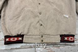 VTG Brassada Western Bomber Jacket Whispering Pines Charolais Cattle Logo XL USA