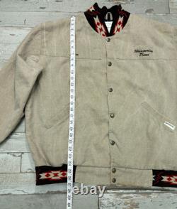 VTG Brassada Western Bomber Jacket Whispering Pines Charolais Cattle Logo XL USA