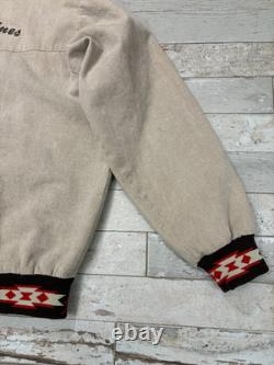 VTG Brassada Western Bomber Jacket Whispering Pines Charolais Cattle Logo XL USA