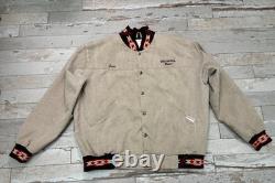 VTG Brassada Western Bomber Jacket Whispering Pines Charolais Cattle Logo XL USA