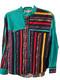 VTG Brushpopper Southwestern Aztec Western Button Up Shirt Cowboy Men Sz L RARE