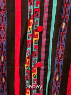 VTG Brushpopper Southwestern Aztec Western Button Up Shirt Cowboy Men Sz L RARE