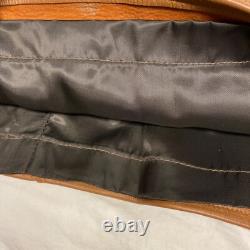 VTG Deerskin Western Leather Fringed Cowboy Jacket Custom Coat Co. Mens XL Brown