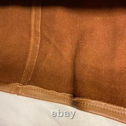 VTG Deerskin Western Leather Fringed Cowboy Jacket Custom Coat Co. Mens XL Brown