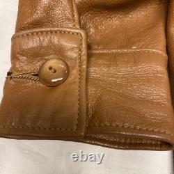 VTG Deerskin Western Leather Fringed Cowboy Jacket Custom Coat Co. Mens XL Brown