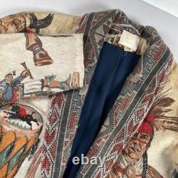 VTG Gazelle Collection Southwest Native American Indian Tapestry Jacket Western