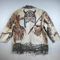 VTG Gazelle Collection Southwest Native American Indian Tapestry Jacket Western