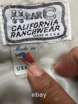 VTG H Bar C California Ranchwear Western Jacket Men's L USA Made
