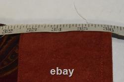 VTG Handmade Mens Western Pearl Snap Shirt Size L 70s Yoke Maroon Paisley Velour