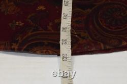 VTG Handmade Mens Western Pearl Snap Shirt Size L 70s Yoke Maroon Paisley Velour