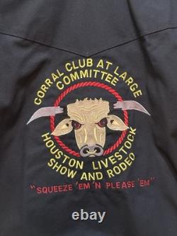 VTG Houston Livestock Show Rodeo Corral Club At Large Committee Jacket Dana SzXL