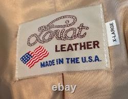 VTG LARIAT XL Western Native American Beaded Fringe Leather Jacket USA Stunnng