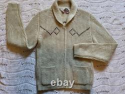 VTG Miller Outer Wear Bucking Bronco Western Cowboy Horse Cardigan Sweater XL