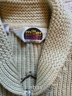 VTG Miller Outer Wear Bucking Bronco Western Cowboy Horse Cardigan Sweater XL