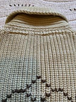 VTG Miller Outer Wear Bucking Bronco Western Cowboy Horse Cardigan Sweater XL