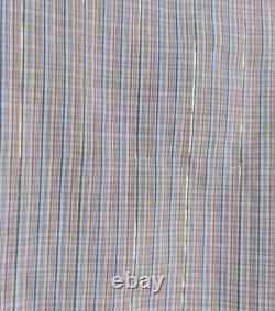 VTG NEW 1980's Border Town Blue/Gold Thread (Lurex) Stripe L/S Western Shirt L