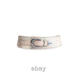 VTG OOAK Xtra Wide Tooled Leather Western Collection Belt Handmade Italy